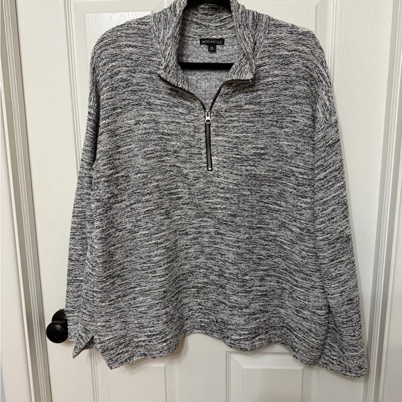J. Crew marled knit 1/2 zip pullover women XL - Picture 2 of 7